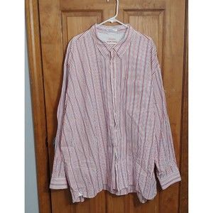 Matt Totillo Options Over Easy Mens Shirt 4XT Long Sleeve Pink Striped 4XL Tall